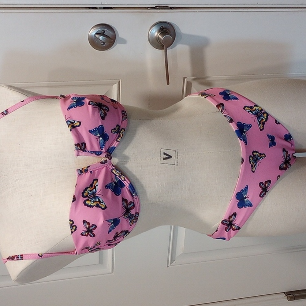 Pink Butterfly Bikini Set